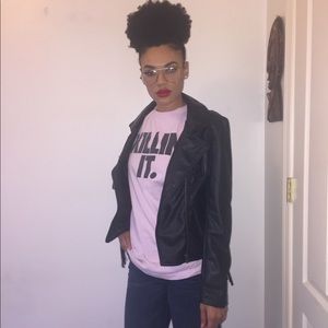 TRENDY FRINGE BLACK MOTO JACKET